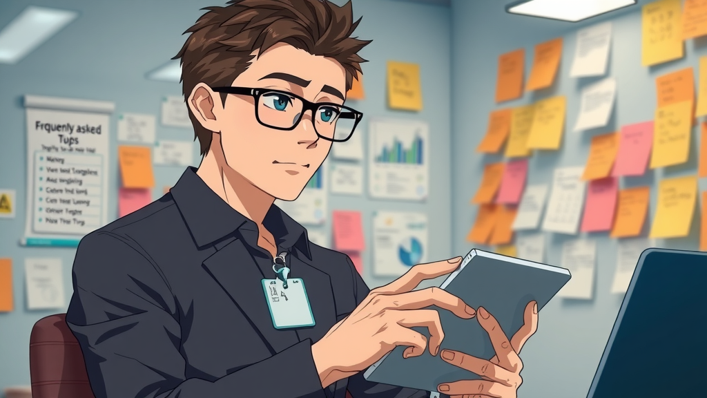 digital marketer referring to online ad analytics FAQ for campaign management