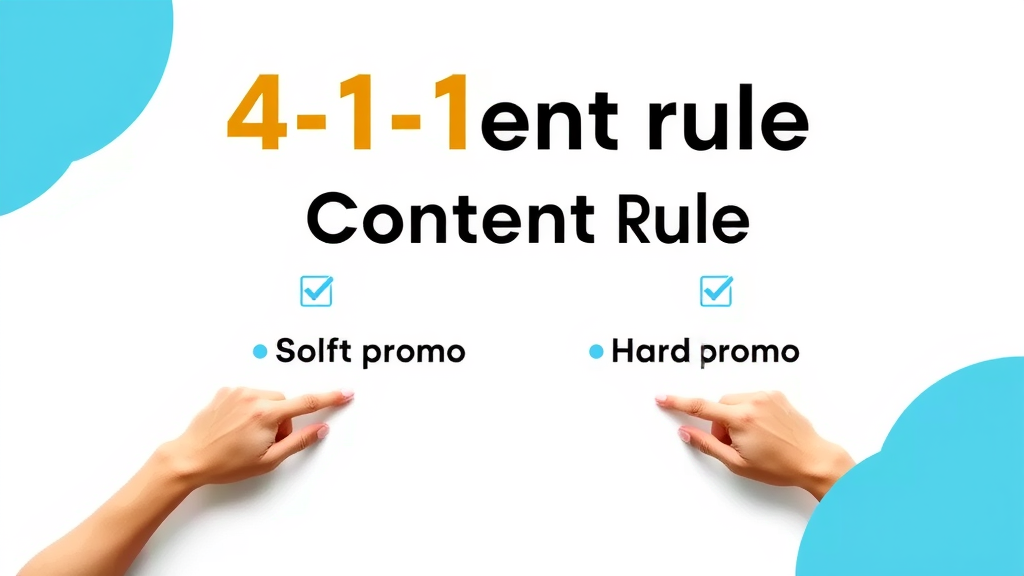 infographic explaining 4-1-1 content scheduling rule for media management and social posts