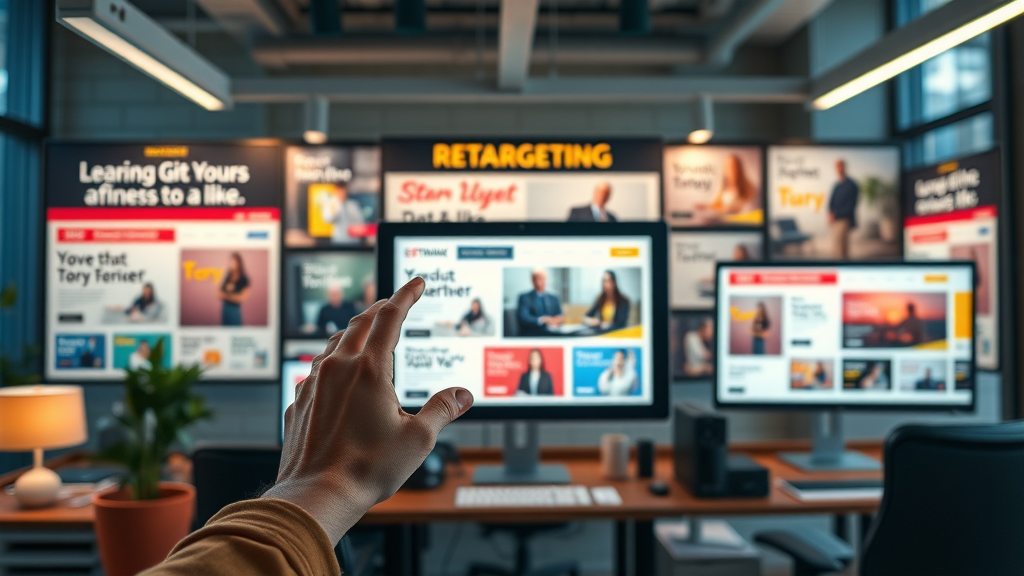 effective behavioral retargeting campaign creative, sequential display ads evolving headlines visuals, digital marketing strategy