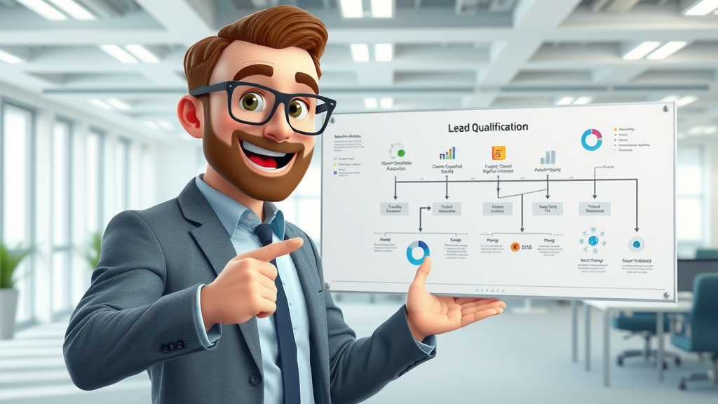 business analyst explaining lead qualification workflow in b2b