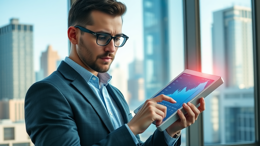 digital marketer using analytics tools on tablet to track social media campaign success