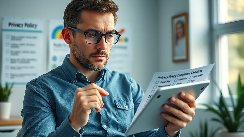 Marketer checking GDPR and CAN-SPAM requirements for safe email marketing lead generation