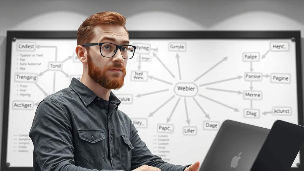 website internal link mapping, web designer planning internal link structure for optimized content