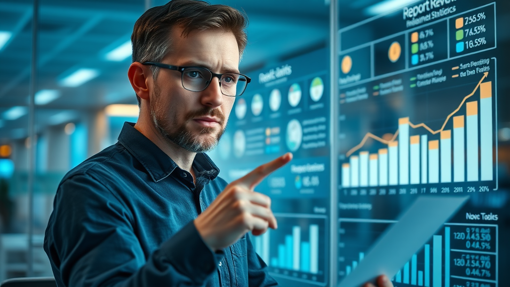 marketer analyzing review generation trends and star ratings statistics