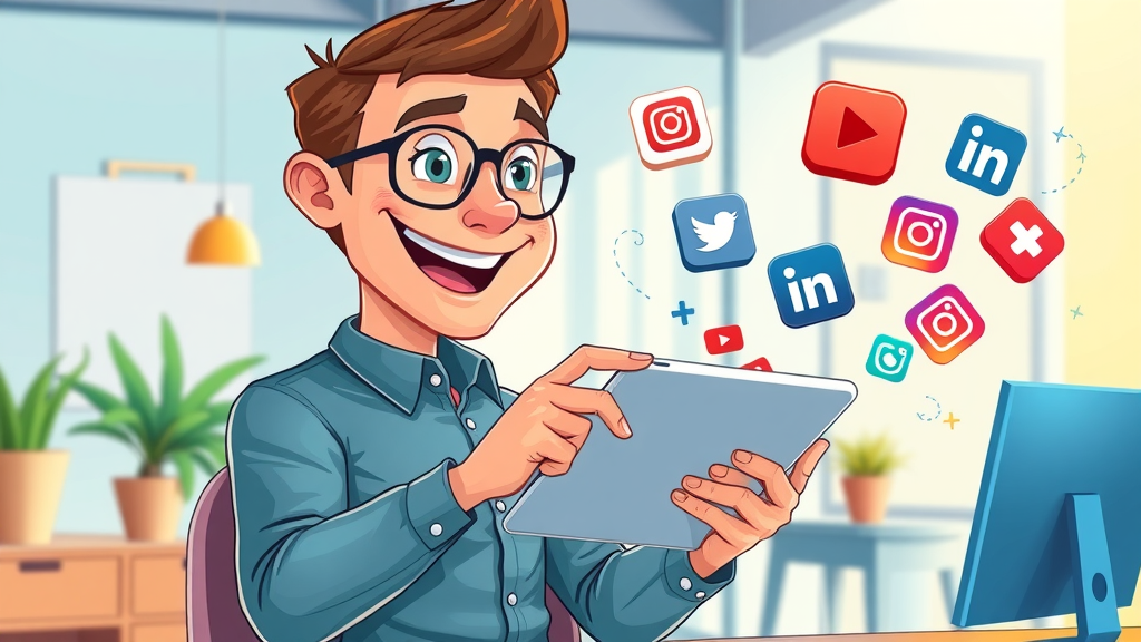 dynamic marketer posting branded social media content marketing strategy