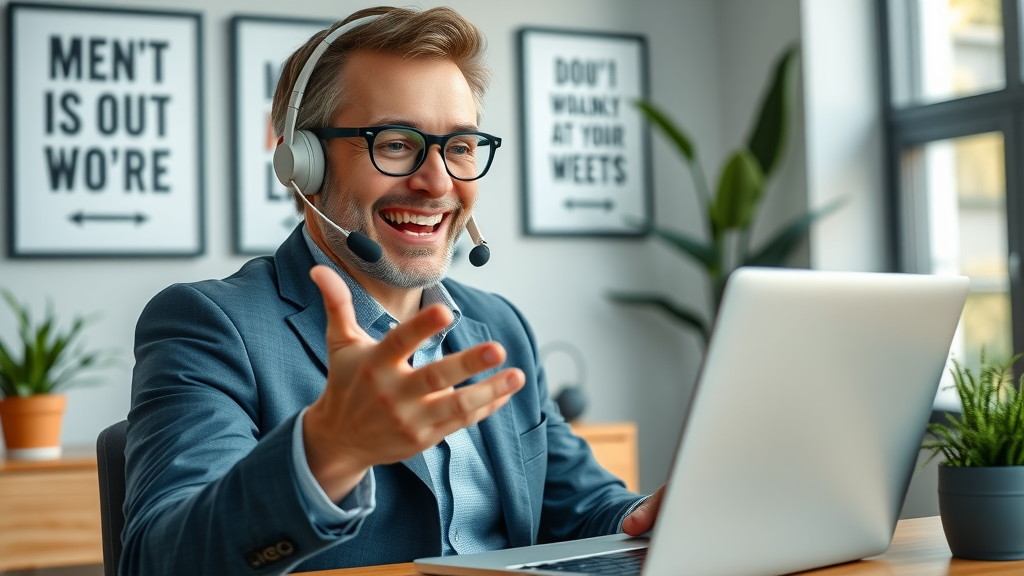 business consultant discussing social media lead generation strategy for growth