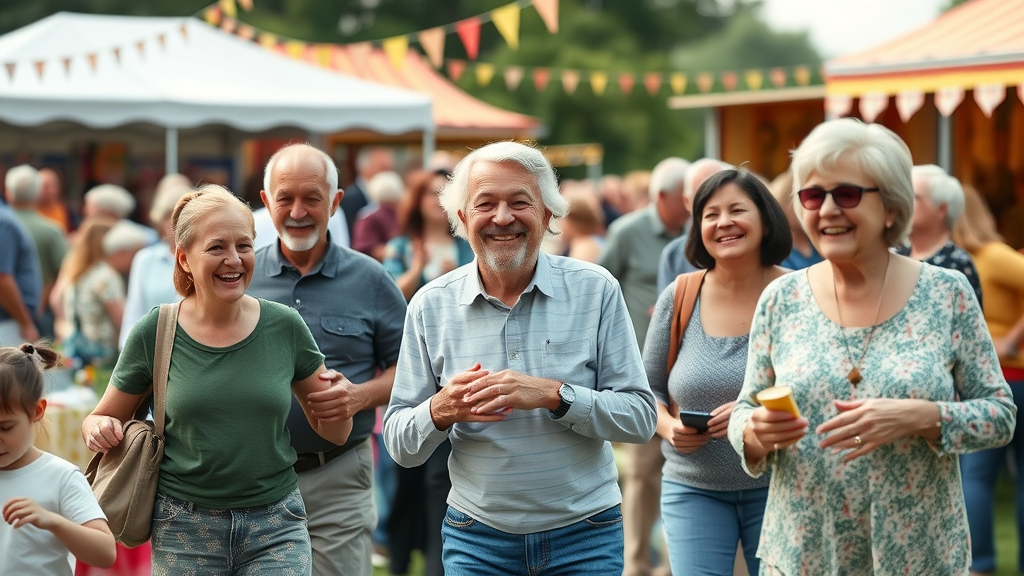 community management, community association, neighbors at a local fair