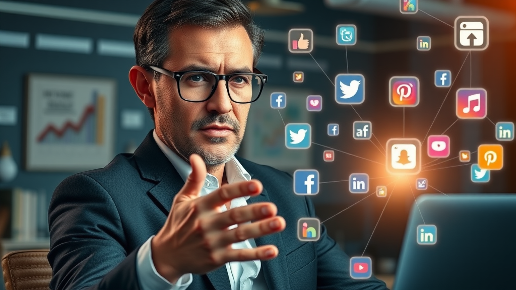 social media manager multitasking interface managing multiple social networks confidently