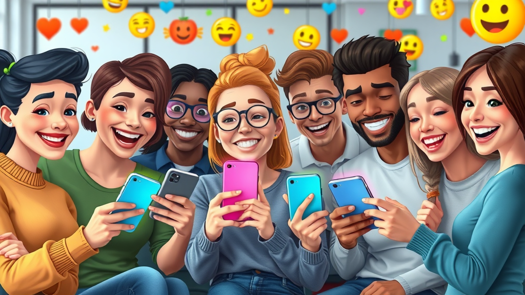 diverse group creating engaging social media content for digital marketing