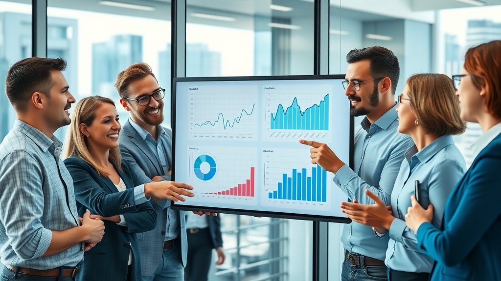 lead generation strategies dynamic business team digital marketing analytics modern office city view