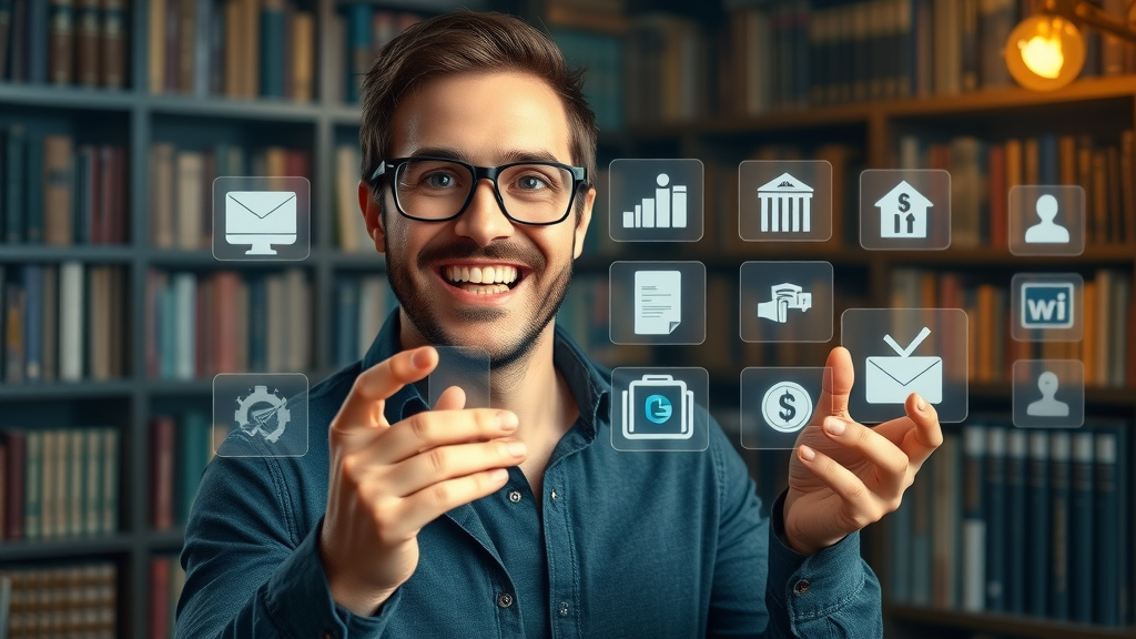 marketer arranging types of content marketing for b2b lead generation on digital board