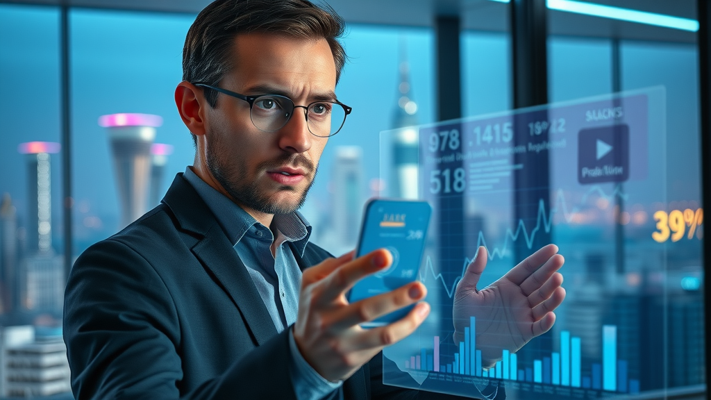 Analyst using predictive analytics AI dashboard to examine customer data trends