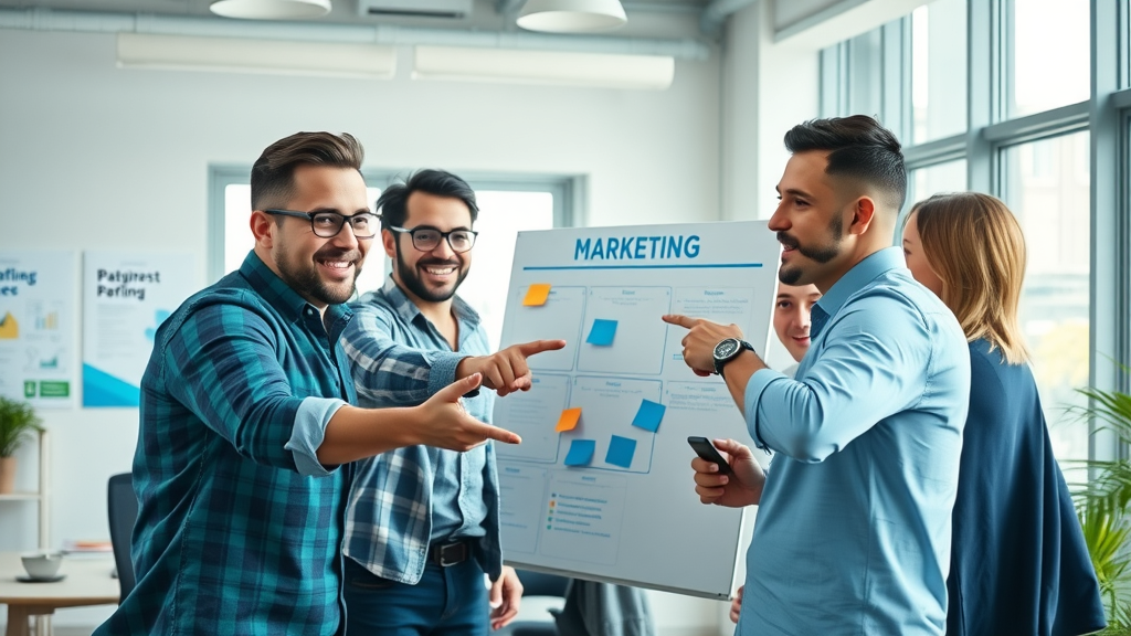 dynamic retargeting ads marketing team collaborating campaign strategy workspace