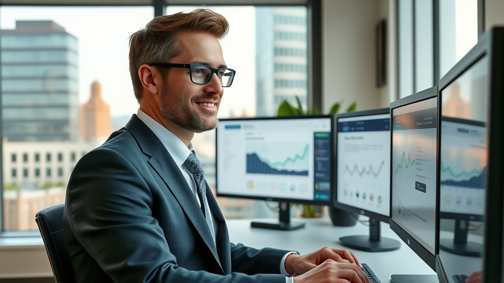 Marketing strategist at Salt Lake City digital marketing agency analyzing campaign data.