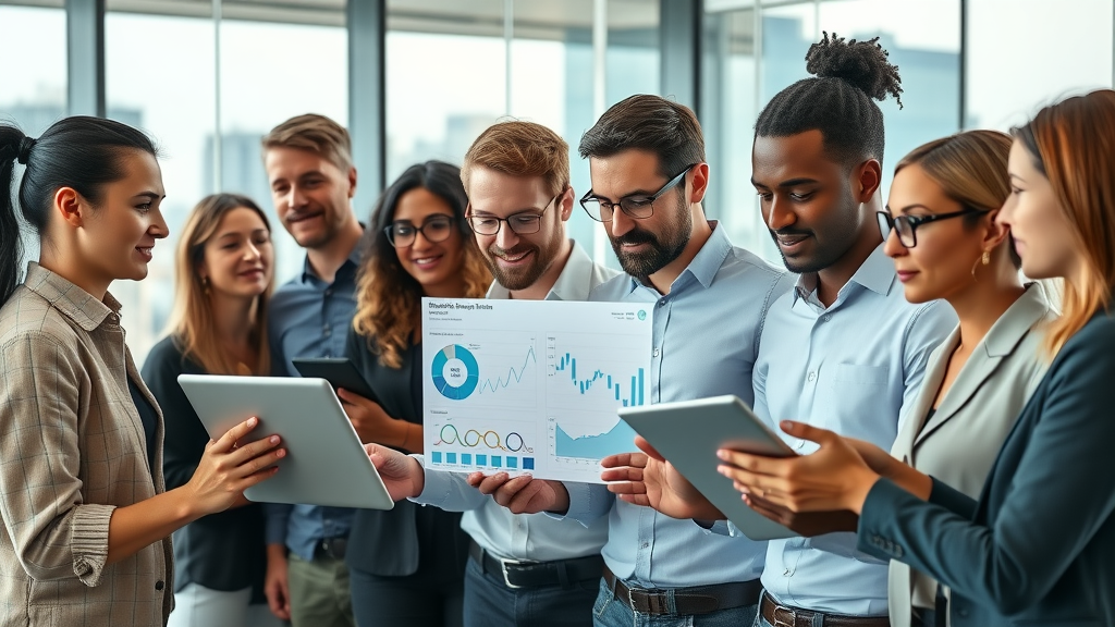 marketing team analyzing customer segmentation data