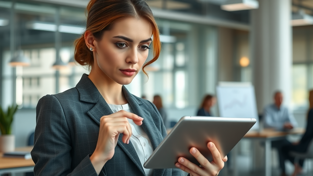 email marketing, businesswoman reviewing automated email analytics for lead nurturing campaign