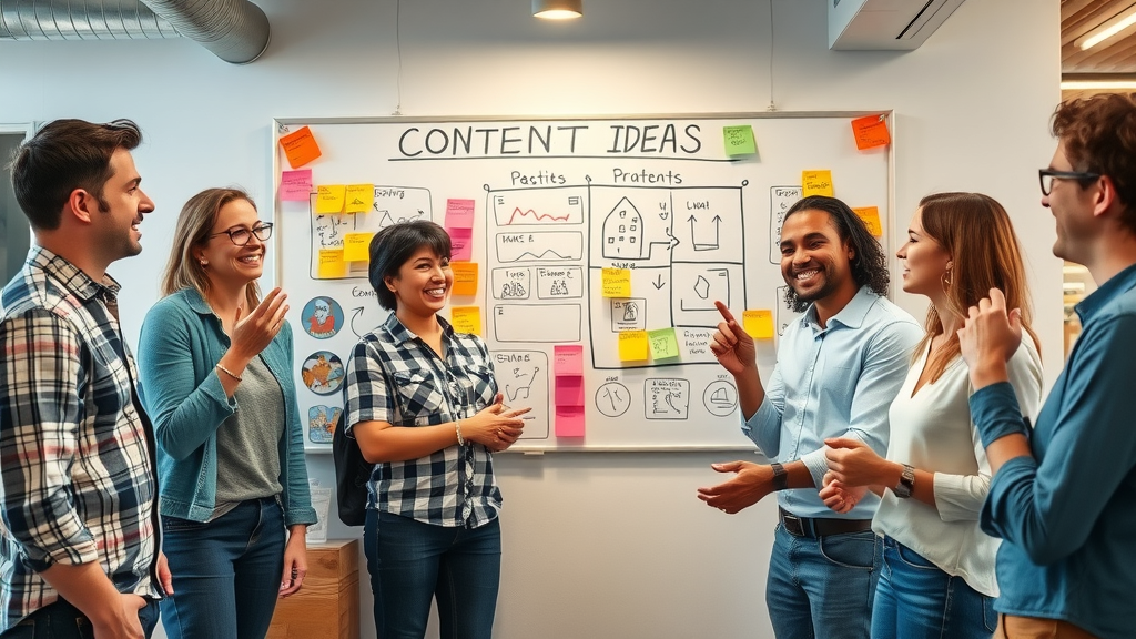 lead generation strategies team content marketing brainstorming ideas blog posts infographics collaborative