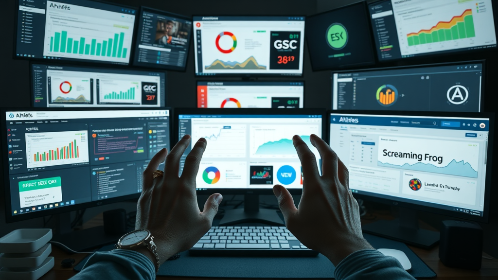 technical seo comparison of tools dashboard