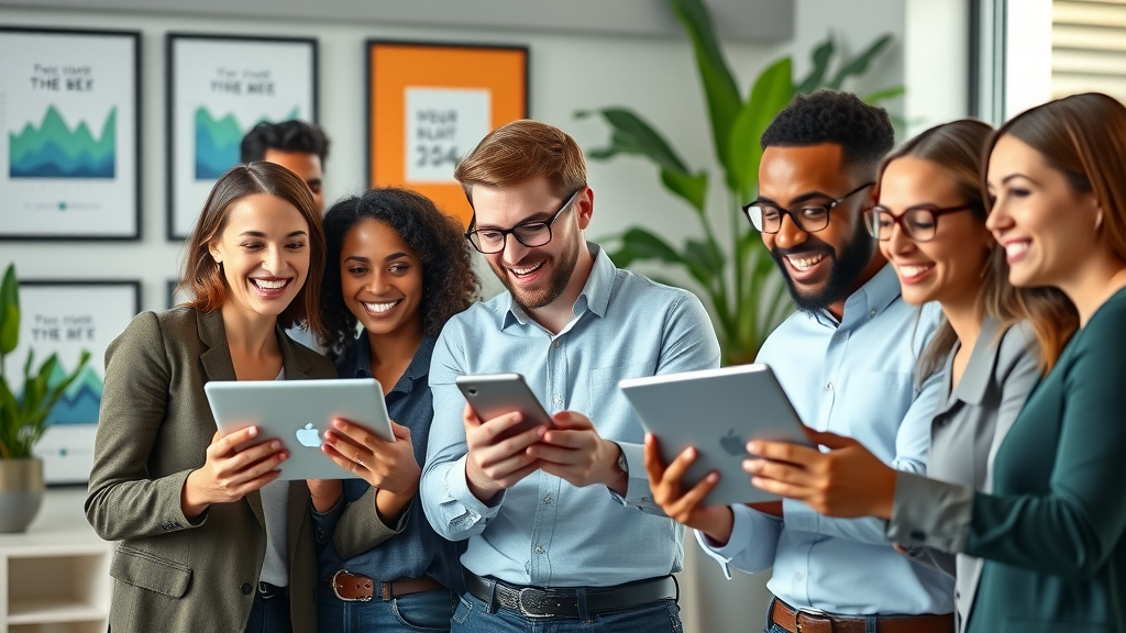 inspiring diverse business team reviewing analytics content marketing strategy