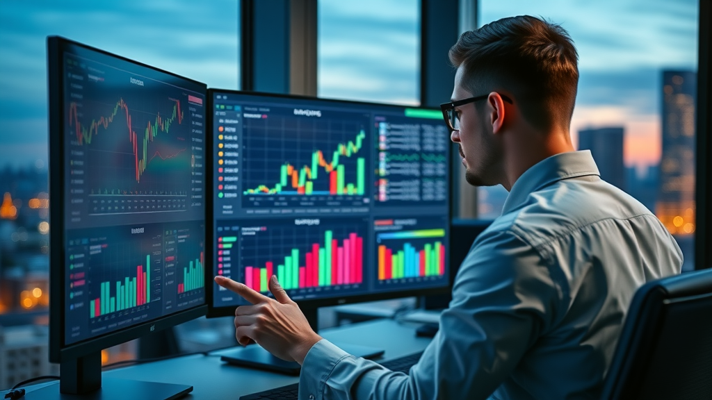 market research data analyst creating charts for competitive analysis report