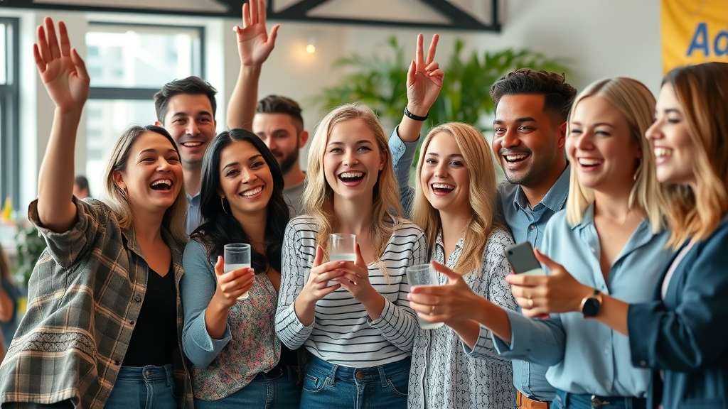Brand and influencer celebrating the success of an influencer marketing campaign