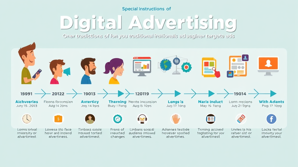 infographic evolution of digital advertising from traditional to advanced audience-targeted ads