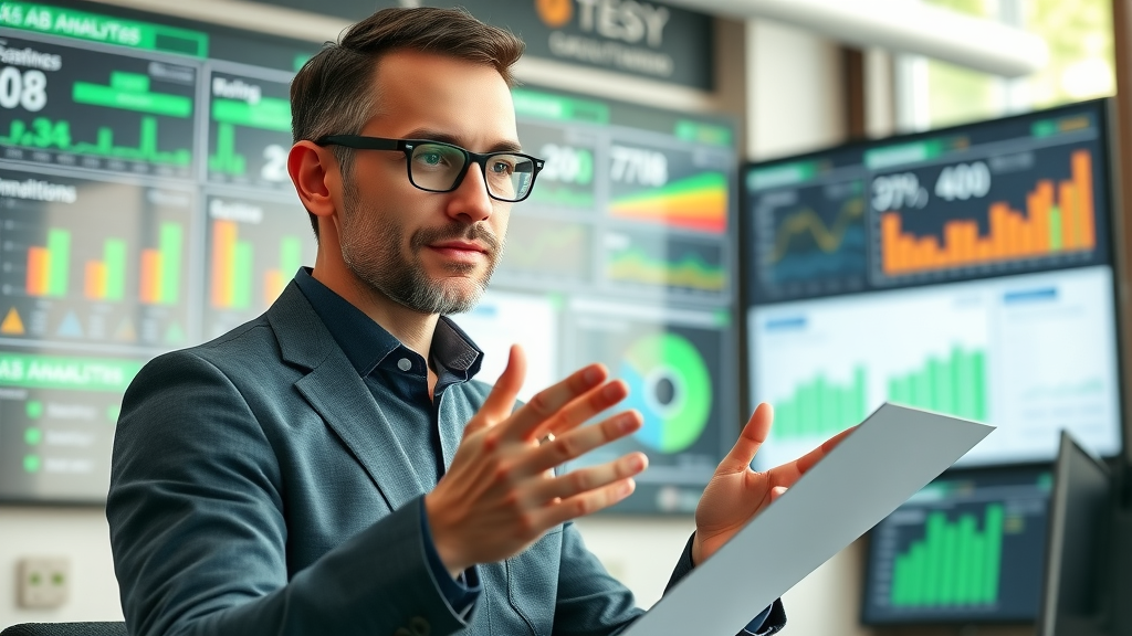 maximize ROI behavioral retargeting, marketing analyst reviewing digital ad campaign data, A/B testing results