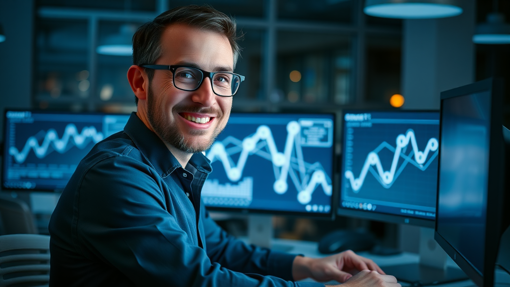SEO specialist analyzing backlink profile, illustrating the influence of quality backlinks on domain authority and search engine ranking
