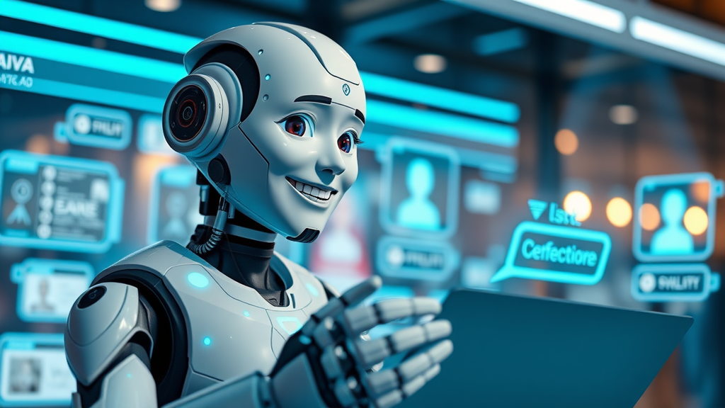 friendly AI chatbot chatting with shopper on ecommerce website for improved customer support